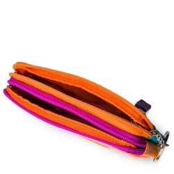 Mywalit Pung - Lille lderpung med to lynlse i farverigt design