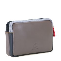 Mywalit Pung - Lille lderpung med to lynlse i farverigt design