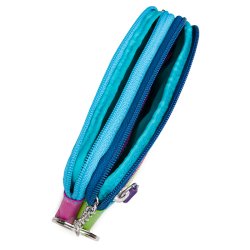 Mywalit Pung - Lille lderpung med to lynlse i farverigt design