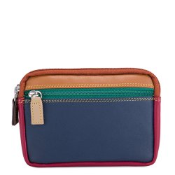 Mywalit Pung - Lille lderpung med to lynlse i farverigt design