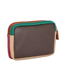 Mywalit Pung - Lille lderpung med to lynlse i farverigt design