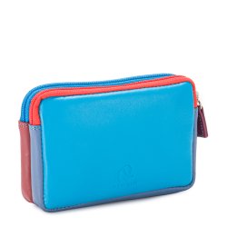 Mywalit Pung - Lille lderpung med to lynlse i farverigt design