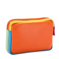 Mywalit Pung - Lille lderpung med to lynlse i farverigt design