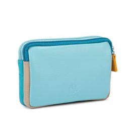 Mywalit Pung - Lille lderpung med to lynlse i farverigt design