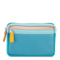 Mywalit Pung - Lille lderpung med to lynlse i farverigt design