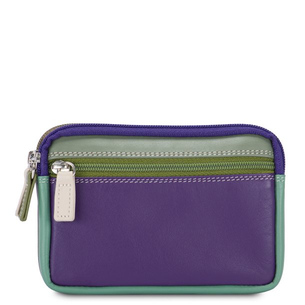 Mywalit Pung - Lille lderpung med to lynlse i farverigt design