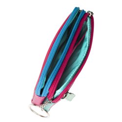 Mywalit Pung - Lille l�derpung med to lynl�se i farverigt design