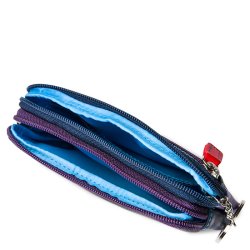 Mywalit Pung - Lille lderpung med to lynlse i farverigt design