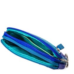 Mywalit Pung - Lille lderpung med to lynlse i farverigt design