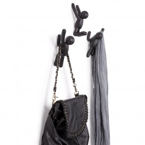 Buddy Hooks – 3 stk sorte knager | dekorative og funktionelle vgknager