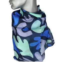 T�rkl�de - Aperitif Sjaler -100% silke - Handi-Abs Acqua - 22130-B