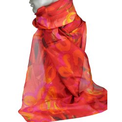 T�rkl�de - Aperitif Sjaler - Lady Red- 100% silke -  22134