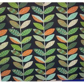 Aperitif Sjaler  Bluebird Garden silketrklde  100 % silke  kunstnerisk naturmotiv i bl og gule