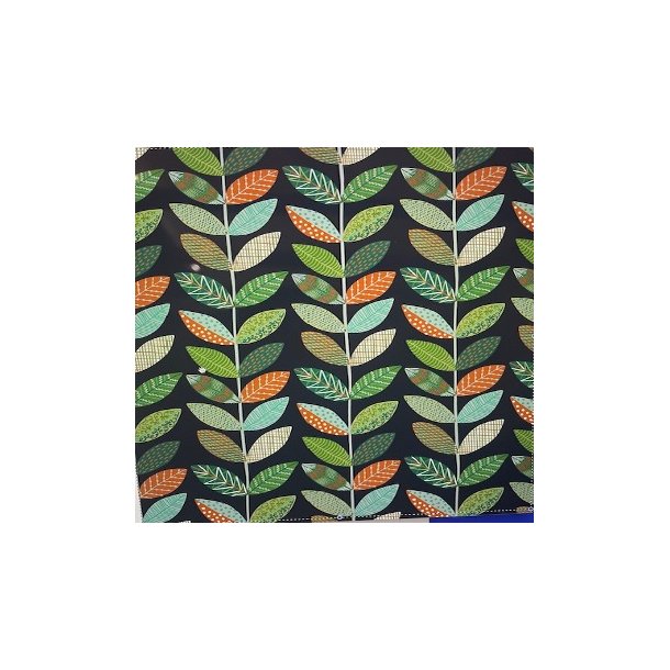&#129507; Aperitif Sjaler  Silketrklde Bright Leaf Vine 22130A  100 % silke, eksklusivt design