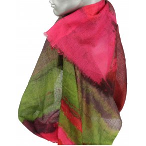 Trklde - uld/silke - Fuchia - Rust blend - 33142A