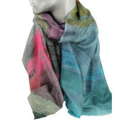 T�rkl�de - uld/silke - Gr�n - Fuchia  blend - 33142B