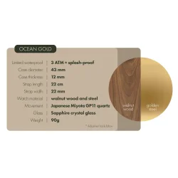 Woodme Ocean Gold � Dansk designet tr�ur med varme og eksklusivitet