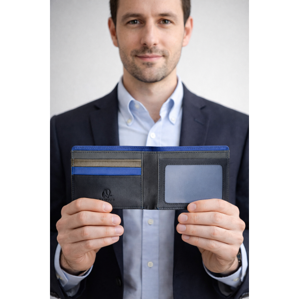 Mywalit - RFID Jeans Wallet til m�nd � Elegant og Praktisk L�derkortholder