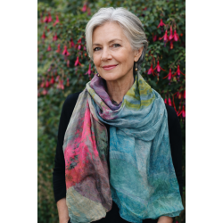 T�rkl�de - uld/silke - Gr�n - Fuchia  blend - 33142B