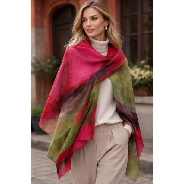 T�rkl�de - uld/silke - Fuchia - Rust blend - 33142A