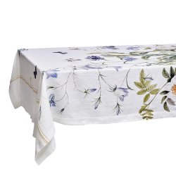 Dug - Koustrup &amp; co. - Blue Flower Garden - 145x220cm - 100% hr - Design Jim Lyngvild