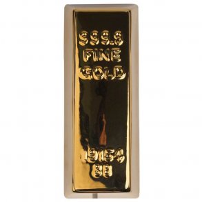 Sparebsse Guldbarre i keramik  dekorativ og funktionel