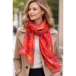 T�rkl�de - Aperitif Sjaler - Lady Red- 100% silke -  22134