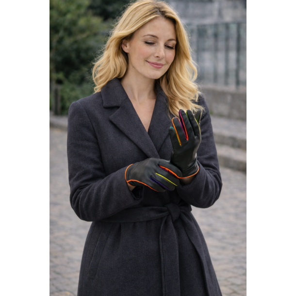 Mywalit Handsker - Black Pace - Lammeskind foret med bl�d uld