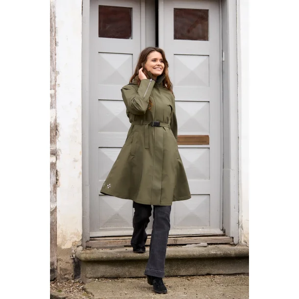 Regn regnfrakke - Hannah - olive