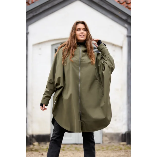 Regn regnfrakke -  Pernille - olive
