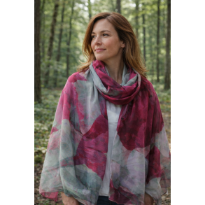 T�rkl�de - Uld/silke - Fuchsia bobles - 44025A