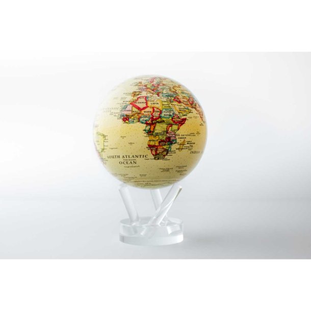 MOVA Globe - Roterende globus drevet af solceller - Jorden - Political Map - Gul