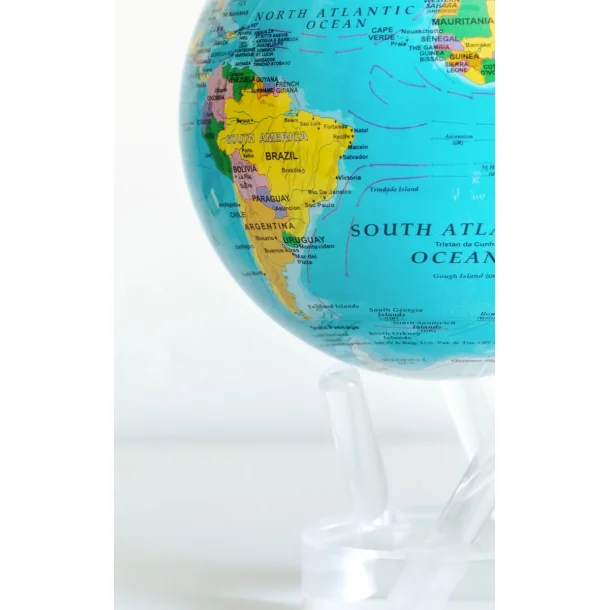 MOVA Globe - Roterende globus drevet af solceller - Jorden - Blue Political map