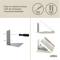 Usynlig boghylde - St med 3 stk