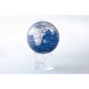 MOVA Globe - Roterende globus drevet af solceller - Jorden - Blue/Silver