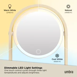 ✨ Umbra Bellwood Vanity Mirror � elegant spejl med lys og funktion