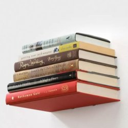 Usynlig boghylde - St med 3 stk