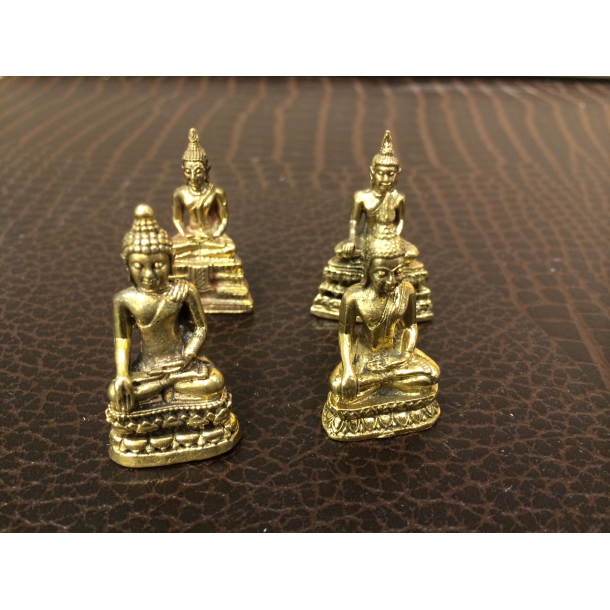Buddhafigur i messing, mini 3-4 cm