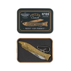 Lommekniv til fiskeren - Fisk i messing