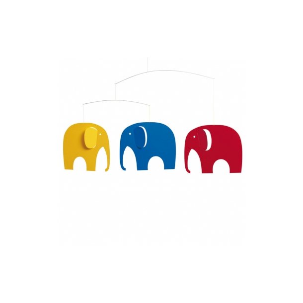 Flensted Mobiler - Elefanter p tur - i farver
