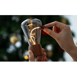 Gingko Opal Drift Light � Natural Walnut Wood