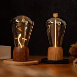 Gingko Opal Drift Light � Natural Walnut Wood