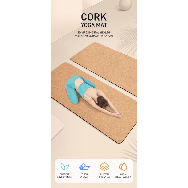 Yogamtte i kork  bredygtig, skridsikker og komfortabel &#129496;&zwj;&#9792;&#65039;&#127807;