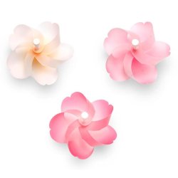 Magneter - 3 stk. japanske kirsebrblomster, der kan snurre