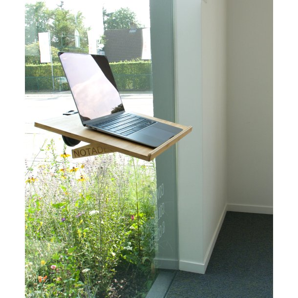 Hngebord til vindue - NotADesk Original - mobilt laptop bordplade m/kmpe sugekop