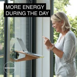 Hngebord til vindue - NotADesk Original - mobilt laptop bordplade m/kmpe sugekop