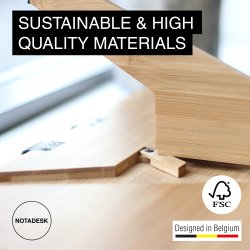 Hngebord til vindue - NotADesk Original - mobilt laptop bordplade m/kmpe sugekop