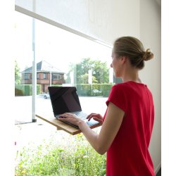 Hngebord til vindue - NotADesk Original - mobilt laptop bordplade m/kmpe sugekop
