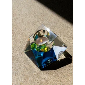 Regnbue Fyrfadsstage - Tealigth - Hndskren krystal - Fundamental Berlin