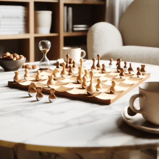 Umbra -  Wobble Chess Set  Skakspil med bevgelse og elegance